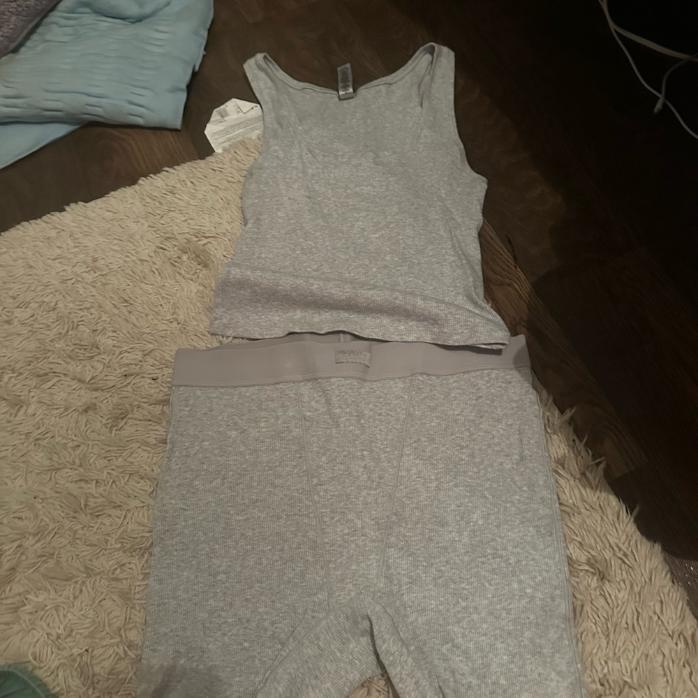 SKIMS Light Gray Lounge Set